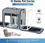 Lekereise Large Cat Carrier for 2 Cats, 2-in-1 Cat Travel Carrier - Image 4