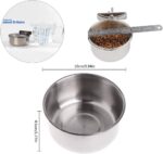 PINVNBY Parrot Feeding Cups Birds Food Dish Stainless Steel - Image 2