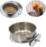 PINVNBY Parrot Feeding Cups Birds Food Dish Stainless Steel - Image 4