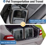 Lekereise Large Cat Carrier for 2 Cats, 2-in-1 Cat Travel Carrier - Image 3
