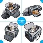 Airline Approved Pet Carrier, Large Soft Sided Pet Travel TSA Carrier - Image 3