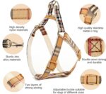Cute Plaid Dog Collar Harness and Leash with Safety Buckle - Image 4