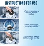 Pet Hair Remover for Laundry, Reusable Dog & Cat Hair Remover Tool - Image 3