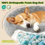 Extra Large Donut Calming Dog Bed with Orthopedic Memory Foam Dogs - Image 4
