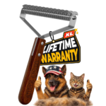 Extra Large 2-Sided Undercoat Rake for Dogs & Cats