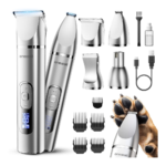 oneisall 4 in 1 Dog Grooming Kit with LCD Display